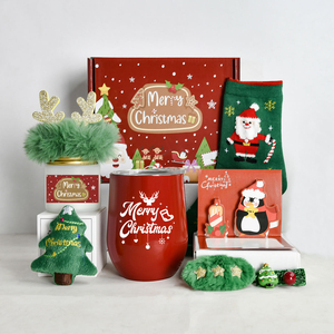 Luxury Christmas <strong>Gift</strong> Set for Employees <strong>Clients</strong> Custom Logo Corporate <strong>Gift</strong> Box Holiday <strong>Gift</strong> <strong>Basket</strong> with Vacuum Tumbler and Socks - Product Image 4