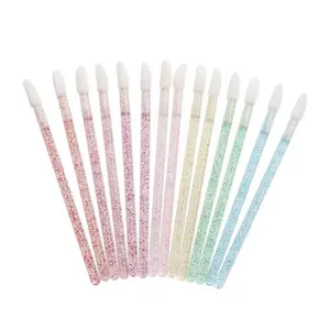 Bling Bling Hoge Kwaliteit Clear Wegwerp Lipgloss Flock Applicators Wand Brush