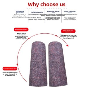 Toile <span class=keywords><strong>géotextile</strong></span> non tissée de 1 mètre de large, en <span class=keywords><strong>feutre</strong></span> de coton noir, pour serre, rétention d'humidité, préservation de la chaleur, usage routier - Product Image 3