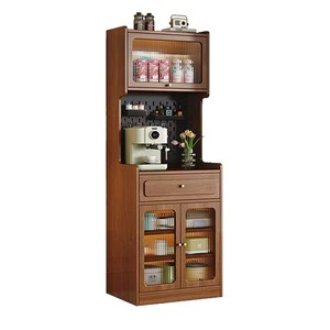 Solid Wood <b>Sideboard</b> Integrated Design Narrow Tall <b>Cabinet</b> With Drawers Modern Kitchen Storage For <b>Small</b> Apartments - Product Image 5