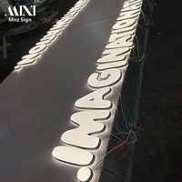 Conception de logo personnalisée économique, lettres lumineuses LED, mini-mots, mini-mots lumineux LED, enseignes