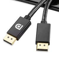 Câble ULT-unite DP1.4 Mâle-Mâle pour VESA, compatible 4K 60Hz 2K 144Hz, 2M, connecteurs plaqués or, compatible HDTV
