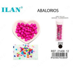 Perline Fluorescenti Viola ILAN da 8mm per Creazione di Gioielli - Product Image 1
