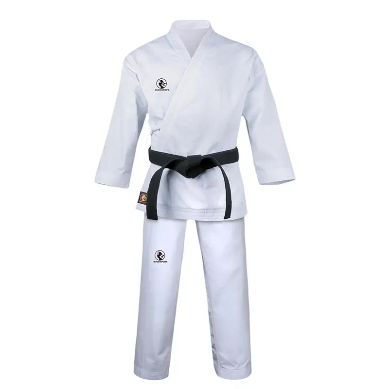 Uniforme de dobok y taekwondo de algodón, con logotipo personalizado bordado, WTF ITF, venta al por mayor