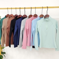 Haut d'équitation blanc élégant avec logo personnalisé, nouvelle arrivée, en Spandex et Nylon, fermeture éclair en résine, anti-boulochage, vêtements pour cavalier