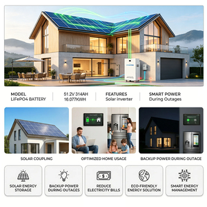 Batería LiFePO4 de 51.2V 314Ah 15Kwh 16Kwh en Stock en <span class=keywords><strong>la</strong></span> UE, Baterías de Litio de 280Ah 300Ah para Almacenamiento de Energía Doméstica, Paquete de Baterías para Almacenamiento Solar - Product Image 4