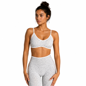 Sujetador Deportivo <span class=keywords><strong>de</strong></span> Alta Elasticidad, Adecuado para Entrenamiento Físico, Estampado <span class=keywords><strong>de</strong></span> Leopardo, Top <span class=keywords><strong>de</strong></span> Yoga para Mujer con Absorción <span class=keywords><strong>de</strong></span> Impactos y Anti-caída - Product Image 4