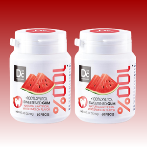 Gommes à mâcher 100% Xylitol <span class=keywords><strong>sans</strong></span> aspartame, <span class=keywords><strong>sans</strong></span> <span class=keywords><strong>sucre</strong></span>, pour prévenir les caries, saveur pastèque, <span class=keywords><strong>sans</strong></span> gluten, végétaliennes - Product Image 2