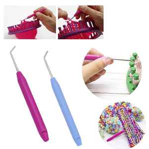 रबर हैंडल बुनाई उपकरण बुनाई के साथ उपकरण बुनाई करघे हुक क्रॉकेट हुक के लिए हुक क्रॉकेट हुक - Product Image 5