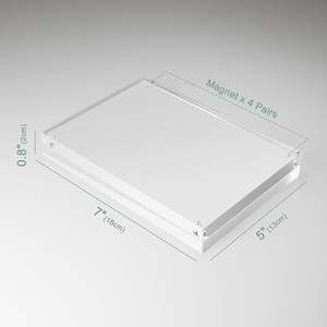 Marco de Fotos Magnético Acrílico de Doble Cara de 4x6 y 5x7 Pulgadas, con Soporte para Escritorio - Product Image 2