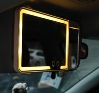 Car Sun Visor Makeup Mirror Portable 3x Magnifying LED Light Easy Installation Makeup Sun-shading Cosmetic Mirror