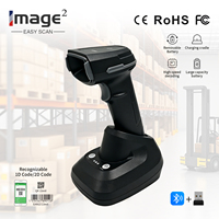 HC-880BT Lector de Códigos QR Inalámbrico 2D con Sensor Automático y Manos Libres, Escáner de Códigos de Barras con Base de Carga
