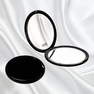 Zonyin, espejo de maquillaje de viaje de doble cara, 10X, bolso compacto con aumento, espejo cosmético, espejo de bolsillo plegable redondo de mano - Product Image 1
