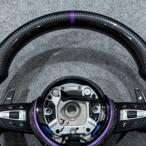 Volante Deportivo de Fibra de Carbono Morado Compatible con <span class=keywords><strong>BMW</strong></span> F10 F12 F15 F16 F30 F34 F35 F36 F39 F32 F20 F22 E90 E70 M3 M4 M5 - Product Image 5
