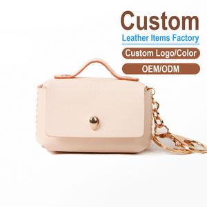 Monedero de Cuero, Funda de Cuero Genuino para Air Pods Pro 3 con Llavero, Funda Protectora para Auriculares Inalámbricos, Funda de Cuero para Auriculares - Product Image 1