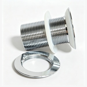 Siphon de lavabo fixe anti-vandalisme en laiton, <span class=keywords><strong>grille</strong></span> chromée G1 1/4" sans fente pour toilettes publiques - Product Image 5
