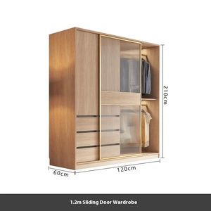 <span class=keywords><strong>Armario</strong></span> Nórdico con <span class=keywords><strong>Puertas</strong></span> Corredizas <span class=keywords><strong>de</strong></span> Vidrio Arcoíris, Estilo Simple Color Crema, Personalizable, Superventas - Product Image 4