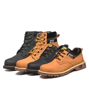 Custom Men Composite Steel Toe Shoes Construction Safety Work Boots