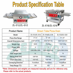 Four à pizza électrique à convoyeur de 12/18 pouces, direction de la chaîne réglable librement, 10,3 kW, chauffage rapide, équipement commercial pour la cuisson de <span class=keywords><strong>pizzas</strong></span> - Product Image 1