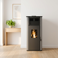 Estufa de Pellets Independiente Moderna para Interiores PANSEE 10KW PS-100 con Calefacción por Combustión, Producto de Categoría Premium