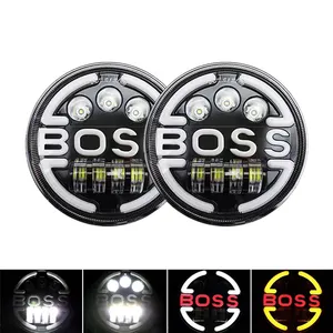 7 pouces rond 65w LED phares DRL avec clignotant Angel Eyes pour voiture SUV <span class=keywords><strong>moto</strong></span> Accesorios Para Motos - Product Image 4