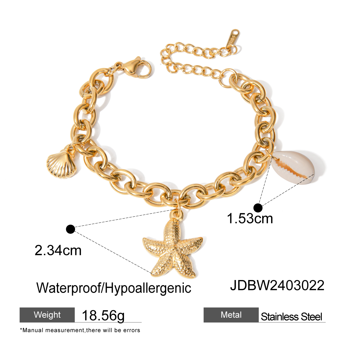Bracciale Donna Sole Impermeabile | Unimooie Gioiello Barocco In Acciaio Inox Oro, Regalo - 3