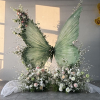 Fleurs en forme de papillon KH, fleurs artificielles géantes faites à la main, décoration de papillon pour mariage, Saint-Valentin, décorations de fête