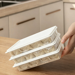 Dumpling <b>Box</b> Food Grade Airtight <b>Freezer</b> Container Rectangle Clip On Lid Storage Preservation Sealing Refrigerator Kitchen Use - Product Image 3