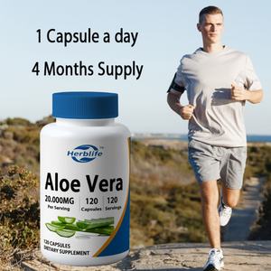 OEM/ODM Aloe Vera 20,000mg, 120 Cápsulas - Sin Gluten, Sin OMG, Apto para Vegetarianos (100mg de Extracto 200:1) - Product Image 4