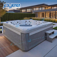 JOYEE Spa de piscine extérieur pour 5 personnes, bain à remous massant en acrylique, bain de trempage extérieur, très populaire