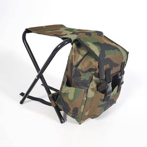 Tabouret de camping pliable portable avec tissu Oxford et structure métallique, chaise de jardin d'extérieur pour la randonnée - Product Image 1