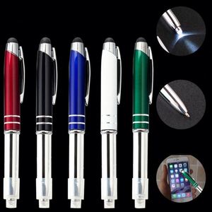 Custom Logo 3 in 1 Touch Screen Promotional Multifunction Led Light Black 1.0Mm Writing Ballpoint <b>Pen</b> - Product Image 1