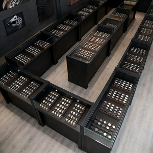 ตู้โชว์โทรศัพท์มือถือและนาฬิกาแบบหมุนได้ ทำจากสแตนเลสและกระจกทันสมัย พร้อมไฟ LED สำหรับโชว์รูมและตู้โฆษณา - Product Image 6