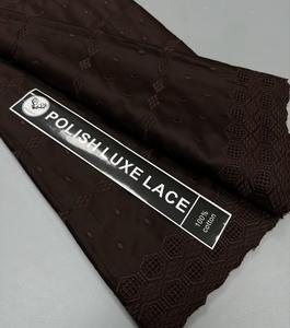 Elegante Pizzo Polacco 100% Cotone in 5 Iarde, Tessuto Morbido in Cotone per <span class=keywords><strong>Uomo</strong></span>, Materiale in Pizzo all'Ingrosso - Product Image 3