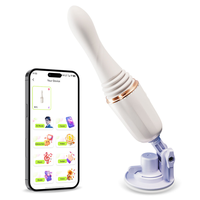 Machine sexuelle vibrante télescopique entièrement automatique APP, rechargeable par USB, 100 % étanche, jouets pour adultes pour femmes