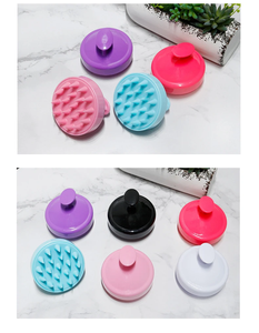 Cepillo de masaje de cuero cabelludo portátil con logotipo personalizado para limpieza del cabello, champú, cepillo de aseo para mascotas - Product Image 6