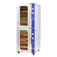 Déshydrateur alimentaire en acier inoxydable à 32 étages, 3000 W, bouton mécanique, sécheuse alimentaire, minuterie, fruits, légumes, 4 moteurs, machine de déshydratation