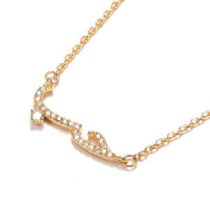 Vòng Cổ Mặt Dây Chuyền HOVANCI Hình Chữ Cái Ả Rập Hồi Giáo Cá Nhân Hoá Trang Sức Vòng Cổ Mặt Dây Chuyền Kim Cương Pha Lê CZ - Product Image 4