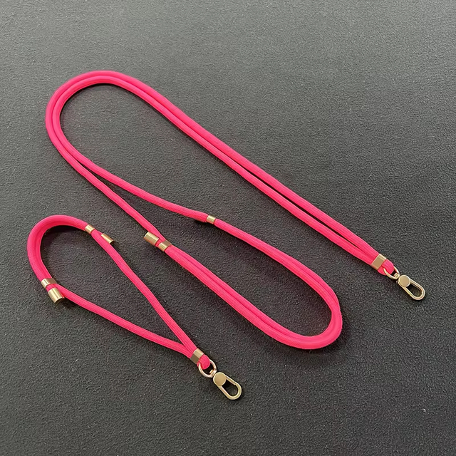 New Arrival Nylon Braided 2 in 1 Mobile Phone Strap Mobile Phone Rope Clip Buckle Adjustable Crossbody Loop Phone Lanyard