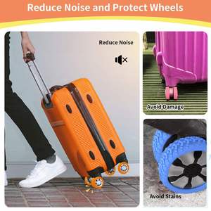 Nouvelles protections de roues de valise en silicone améliorées, lot de 8 - Product Image 3
