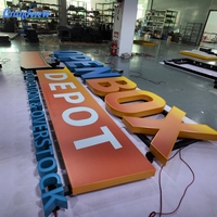 Lettres de signalisation publicitaire électroniques personnalisées en acrylique 3D, éclairées par LED, pour intérieur/extérieur, alimentées par transformateur, pour devanture de magasin