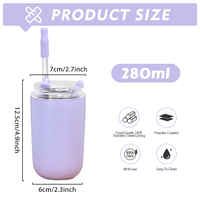 280ml 480ml Tasse à café en acier inoxydable à double paroi isolée au laser MINI Tumbler pour fête de mariage Bar Verre à shot pour logo personnalisé
