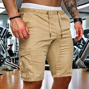 กางเกงขาสั้นคาร์โก้ลำลองแฟชั่นใหม่ปี 2025 สำหรับผู้ชาย สไตล์ยิม ออกกำลังกาย ใส่สบาย ระบายอากาศได้ดี ผลิตจากผ้าถักที่เป็นมิตรกับสิ่งแวดล้อม มีเชือกผูกเอว ขนาดใหญ่พิเศษ สำหรับฤดูร้อน สามารถสั่งทำได้ - Product Image 3