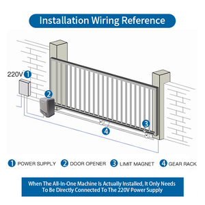 600Kg/800Kg/1000Kg/1500Kg/2000Kg <span class=keywords><strong>220V</strong></span> Tự Động Khai Thác Cửa Điện Điều Khiển Điện Trượt Cửa Mở Động Cơ Cho Cổng Thép - Product Image 6