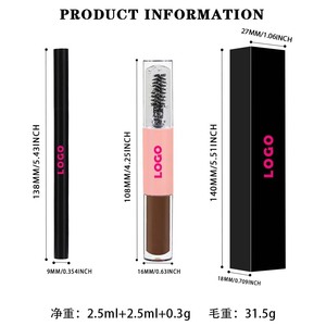 Conjunto de Sobrancelhas à Prova d'Água com 2 Peças, Etiqueta Privada, Logo Personalizado, Lápis de Sobrancelha de Longa Duração e Gel Estilizador de Sobrancelhas - Product Image 4