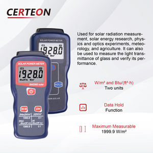 Appareil portable de mesure numérique de l’irradiance solaire avec capteur thermique pour panneau compteur solaire - Product Image 4