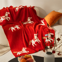Couverture en coton tricoté épais et moelleux de luxe Bla Soft Leopard pour canapé, adultes et enfants pour l'hiver