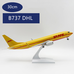 Cadeaux promotionnels, modèles d'avions Boeing B737 DHL Airlines en résine de 30 cm, modèles d'avions de ligne - Product Image 1
