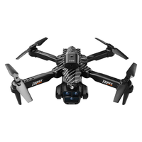 Drone transfrontalier K10MAX avec évitement d'obstacles, contrôle à distance, vol stationnaire par flux optique et photographie aérienne HD à trois objectifs