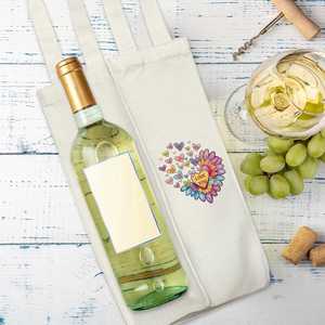 Sac cadeau pour bouteille de vin en toile de haute qualité, lavable, réutilisable, taille personnalisée, pour la Saint-Valentin, pour femmes et hommes - Product Image 5